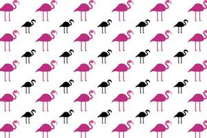 Flat Flamingo Animal Pattern Background vector