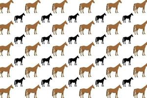 Flat Horse Animal Pattern Background vector