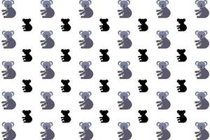 Flat Koala Animal Pattern Background vector