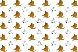 Flat Hawk Bird Pattern Background vector