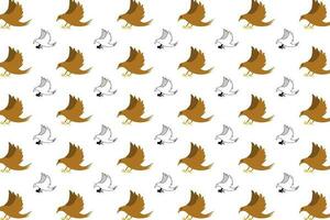 Flat Hawk Bird Pattern Background vector