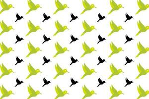 Flat Humming Bird Pattern Background vector