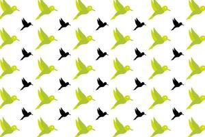 Flat Humming Bird Pattern Background vector