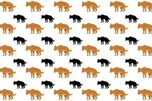 Flat Hyena Animal Pattern Background vector