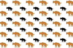 Flat Hyena Animal Pattern Background vector