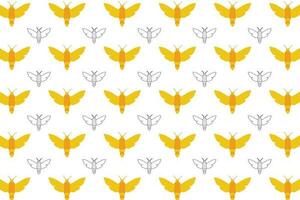 Flat Moth Insect Pattern Background vector