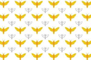 Flat Moth Insect Pattern Background vector