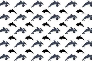 Flat Orca Animal Pattern Background vector