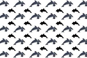 Flat Orca Animal Pattern Background vector