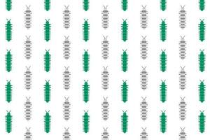 Flat Millipede Worm Animal Pattern Background vector