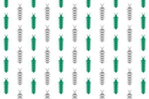 Flat Millipede Worm Animal Pattern Background vector