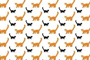 Flat Mongoose Mammal Animal Pattern Background vector