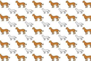 Flat Cheetah Animal Pattern Background vector