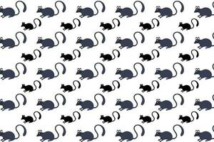 Flat Mouse Animal Pattern Background vector