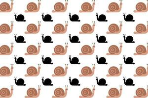 Flat Snail Animal Pattern Background vector