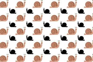 Flat Snail Animal Pattern Background vector