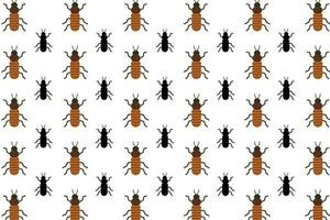 Flat Roach Insect Pattern Background vector