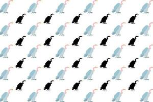 Flat Vulture Bird Pattern Background vector