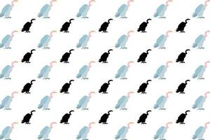 Flat Vulture Bird Pattern Background vector