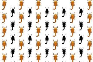 Flat Scorpion Animal Pattern Background vector