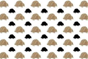 Flat Porcupine Animal Pattern Background vector