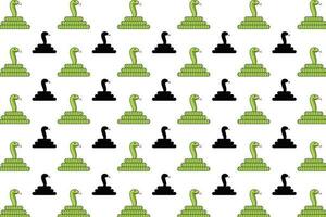 Flat Snake Animal Pattern Background vector