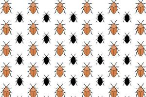 Flat Stink Bug Insect Pattern Background vector