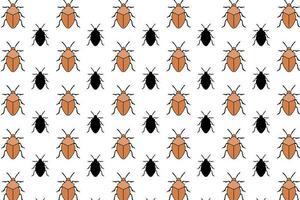 Flat Stink Bug Insect Pattern Background vector