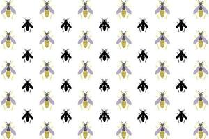 Flat Wasp Insect Pattern Background vector