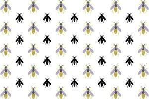 Flat Wasp Insect Pattern Background vector