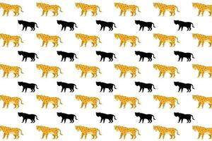 Flat Leopard Animal Pattern Background vector