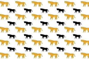 Flat Leopard Animal Pattern Background vector