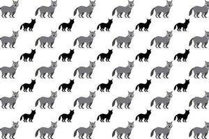 Flat Wolf Animal Pattern Background vector