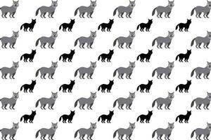 Flat Wolf Animal Pattern Background vector