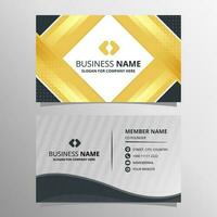 Modern Abstract Black and Gold Business Card Template With Diagonal Lines vector