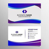 Modern Blue and Purple Business Card With Curves vector