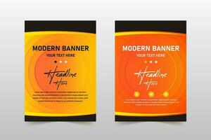 Gradient Abstract Orange Business Banner Template With Circles vector