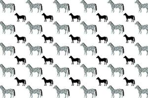 Flat Zebra Animal Pattern Background vector