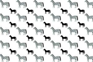 Flat Zebra Animal Pattern Background vector