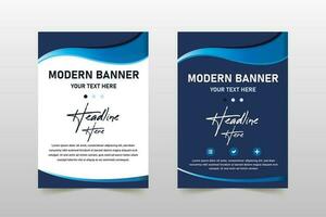 Modern Blue and White Banner Template vector