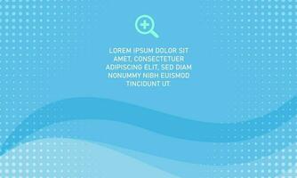 Modern Flat Wavy Blue Background vector