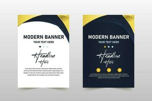 Modern Flat Gradient Golden Luxury Banner Template vector