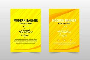 Modern Flat Yellow Comic Style Banner Template vector