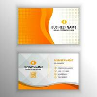 Modern Flat Gradient Orange Curved Business Card Template vector