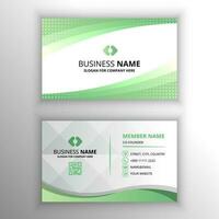 Modern Flat Gradient Curved Green Business Card Template vector