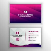 Modern Flat Gradient Pink Striped Business Card Template vector