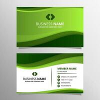 Modern Green Curved Business Card Template vector