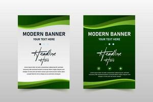 Modern Green Curved Banner Template vector