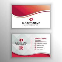 Modern Gradient Curved Business Card With Abstract Shapes vector