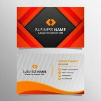 Modern Gradient Orange Curved Business Card Template vector